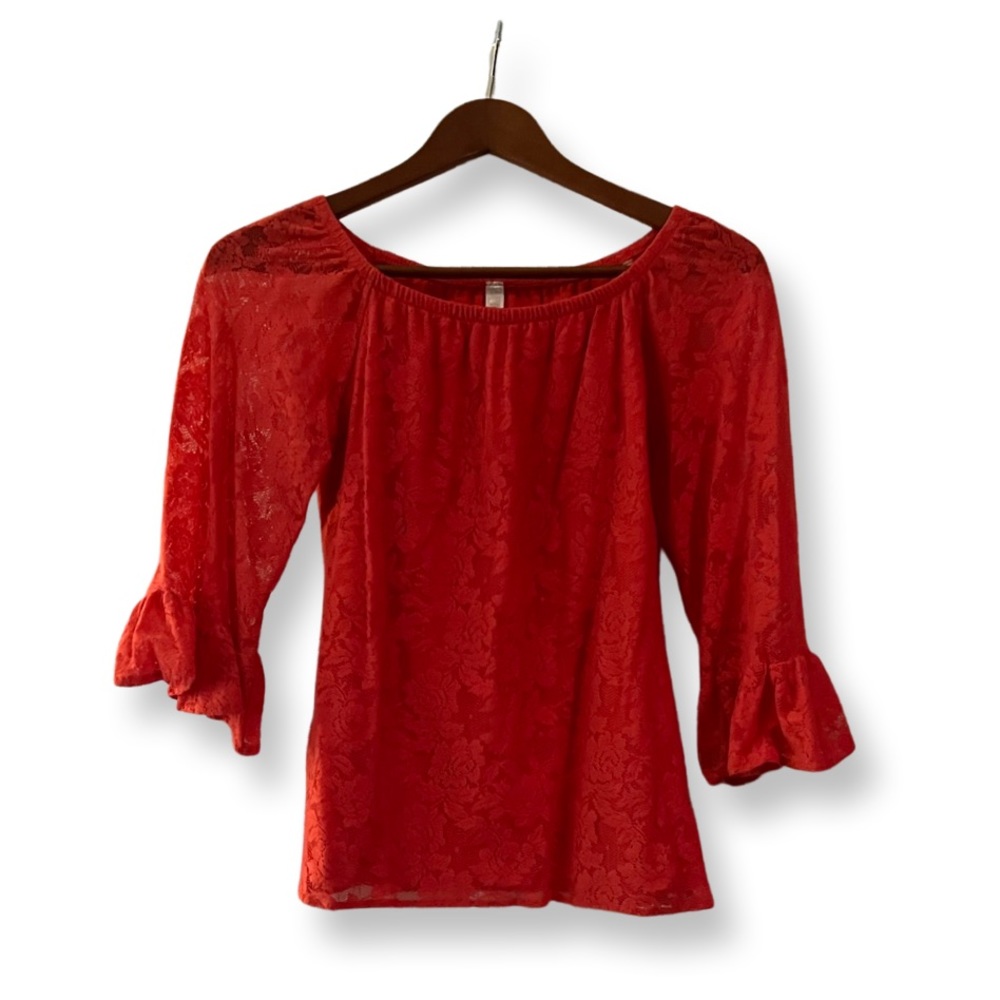 Rachel Kate 3/4 Sleeve Lace Top